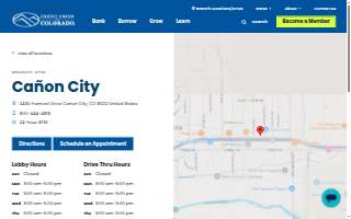 Credit Union of Colorado, Cañon City website