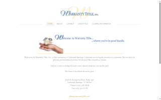 Warranty Title Inc. website
