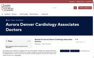 Aurora Denver Cardiology Associates - Castle Rock website