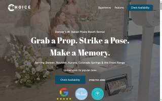 Choice Photo Booths website