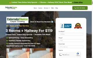 Colorado Choice Carpet Cleaning website