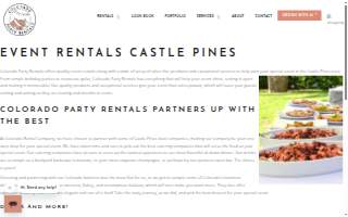 Colorado Party Rentals of Castle Pines website