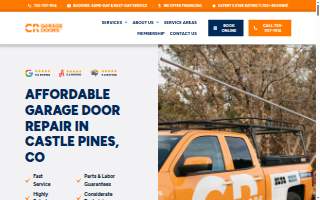 CR Garage Doors of Castle Pines website