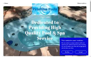 Pristine Pools LLC of Castle Pines website
