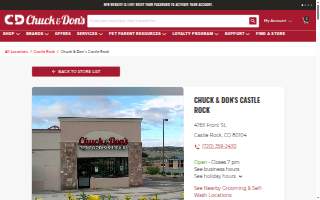 Chuck & Don's Pet Food & Supplies of Castle Rock website