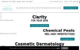 Clarity Dermatology website