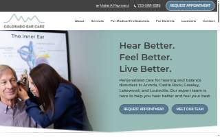 Colorado Ear Care of Castle Rock website