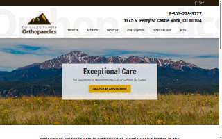 Colorado Family Orthopaedics website