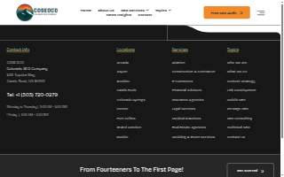 COSEOCO Colorado SEO Company website