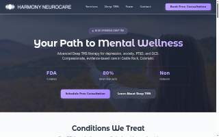 Harmony Neurocare - TMS Therapy, Anxiety, Depression website