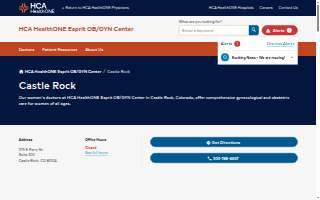 HCA HealthONE Esprit OB/GYN Center - Castle Rock website