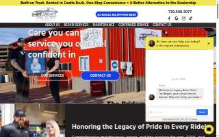 Legacy Auto Clinic website