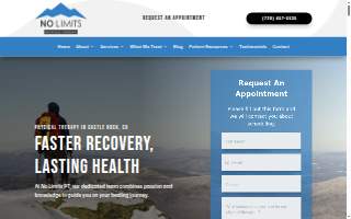 No Limits Physical Therapy website