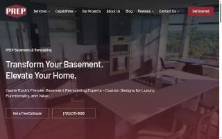 PREP Basements and Remodeling website