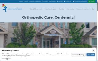 Children's Colorado Orthopedic Care website