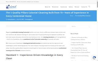 Colonial Cleaning LLC. website