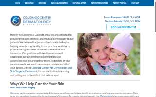 Colorado Skin Surgery & Dermatology of Centennial website