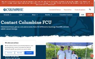 Columbine Federal Credit Union website