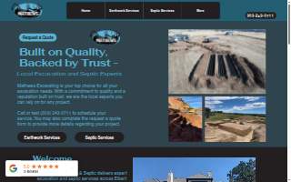 Mathews Excavating and Septic website