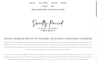 Sweetly Paired Weddings & Travel website