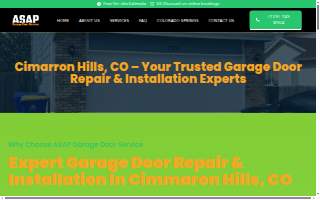 ASAP Garage Door Service of Cimarron Hills website