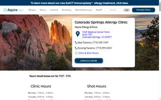 Aspire Allergy & Sinus of Cimarron Hills website