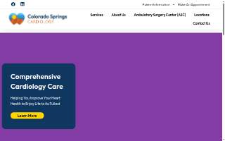 Colorado Springs Cardiology of Cimarron Hills website