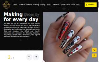 Jolie Nails and Spa website