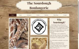 The Sourdough Boulangerie website