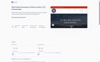 Chrome Pest Control website