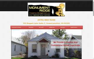 Monument Ridge Property Management of Clifton website