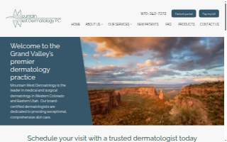 Mountain West Dermatology, PC of Clifton website