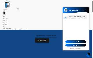 ABC Appliances of Colorado Springs website