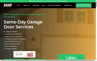 ASAP Garage Door Service of Colorado Springs website
