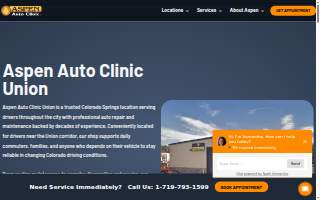 Aspen Auto Clinic - Union website