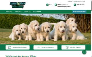 Aspen View Veterinary Hospital website