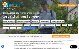 Berrett Pest Control of Colorado Springs website