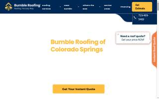 Bumble Roofing of Colorado Springs website