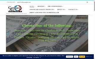 Calibrating Air Heating & Cooling, Inc. website