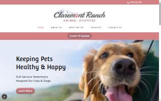Claremont Ranch Animal Hospital website