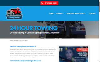Classic 24 Hour Towing Colorado Springs website
