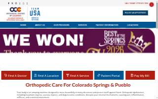 Colorado Center of Orthopedic Excellence - Briargate website