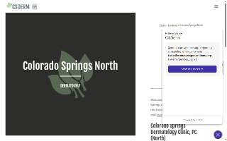 Colorado Springs Dermatology Clinic, PC (North) website