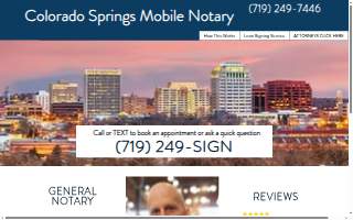 Colorado Springs Notary Services website