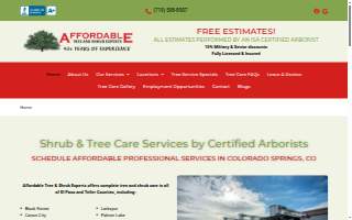 Colorado Springs Tree Service website