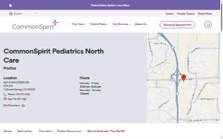 CommonSpirit Pediatrics North Care website