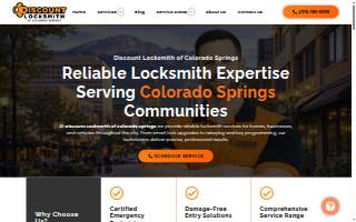 Discount Locksmith of Colorado Springs website