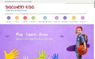 Discovery Kids Child Care at Rockrimmon website
