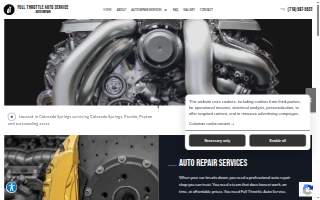 Full Throttle Auto Service website