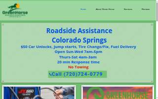 Green Horse Roadside Assistance website